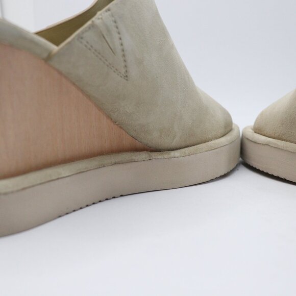 Free People Collection Leather Suede Running in Wedges Cafe/ Beige Women's SZ 9 - Picture 8 of 15